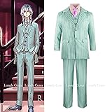 Ynscos Rindo Haitani Cosplay Costume Green Uniform Shirt Tie Vest Pants Coat Suit Bonten Halloween Men Women (S, Female)