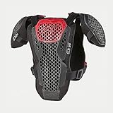 Alpinestars 6740424-13-S/M: Bionic Action Youth Chest Protector Blk/Red Sm/Md