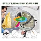 Dryer Lint Brush Vent Cleaner 30 inch Refrigerator Coil Cleaning Brushes Clothes Trap Duct Remover, Crevice Cleaning Brush, Washing Machine Cleaning Tools for Household (2 Pack)