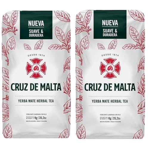 YERBA MATE CRUZ de MALTA 2.2lb 1 kilo (Pack Of 2)