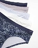 Lucky Brand Women's Underwear - 10 Pack Microfiber Hipster Briefs (S-XL), Size Medium, Blue Iris/Gardenia/Silver Sconce/Blue/Multi