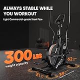 YOSUDA Pro Cardio Climber Stepping Elliptical Machine, 3-in-1 Elliptical Machine Stair Stepper Trainer, Total Body Fitness Cross Trainer with Quiet Magnetic Driving System, 16 Resistance