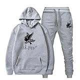 Street Trend Loose Fleece Hooded Men's and Women's Sweater Set Black