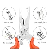 250pcs Heavy Duty Small Stainless Steel Split Rings and Split Ring Pliers, Open Jump Rings and Fishing Plier Tool Kit for Saltwater Fishing Lure Connector, Jewelry Making Findings, Small Key Rings