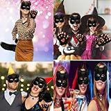 Valpeak Therian Mask and Tail Set for Girls Halloween Cat Mask Tail Cosplay Fox Mask Wolf Tail Over 1 Years Old(Black Mask Set of 3)