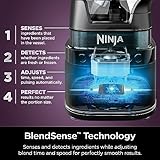 Ninja TB401 Detect Kitchen System Power Blender + Processor Pro, BlendSense Technology, Blender, Chopping & Smoothies, 1800 Peak Watts, 72 oz. Pitcher, 64 oz. Food Processor, 24 oz. To-Go Cup, Black