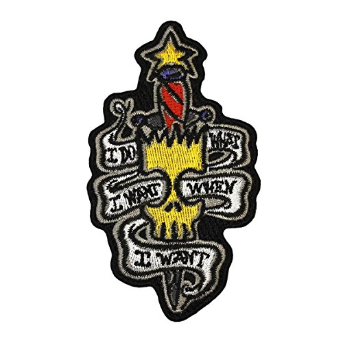 The Simpsons Bart Patch I Do What I Want When I Want Cartoon Embroidered Iron On