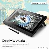 Wacom Cintiq 16 Drawing Tablet with Screen, 15.4" Full HD Display Graphic Arts Tablet Includes Pro Pen 2 w/ Tilt Response, Graphic Design Animation Display Pad for Mac, PC