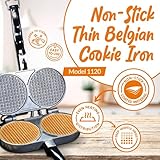 C Palmer Medium Belgian Cookie Iron, Model 1120, Made in the USA