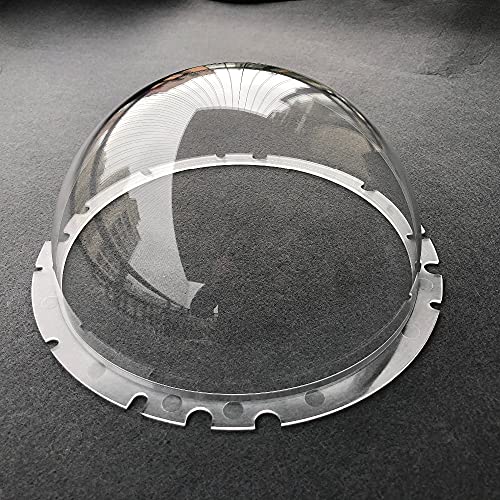 9.8 Inch Diameter 249MM Acrylic Dome Flange Clear Plastic Hemisphere with Pre-Drilled Holes Indoor/Outdoor CCTV Replacement Clear Dome Camera Cover Surveillance Security Dome Camera Housing