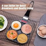 4 Cup Frying Pan, Egg Pans Nonstick,Egg Pan Breakfast Pancake Pan Aluminum Omelette Pan for Egg Burger (type 1)