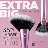 Real Techniques Extra Big Finishing Brush, Large Makeup Brush For Powder Bronzer, Highlight, & Contour, XL Oversized Fan Brush For Quick Application, Cruelty-Free, Synthetic Bristles, 1 Count