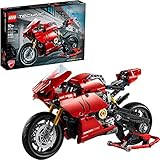 LEGO Technic Ducati Panigale V4 R Motorcycle 42107 Building Set - Collectible Superbike Display Model Kit with Gearbox and Working Suspension, Fun for Adults, and Motorcycle Enthusiasts