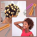 100PCS Perm Rods Set Perm Rod for Natural Hair Long Cold Wave Rods Small Hair Roller Kinky Curly Hairstyle (Purple40+Orange40+Grey20)