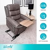 Stander Wonder Tray, Adjustable Swivel Table, Large Laptop Stand, Couch Desk, Side Tables & Gaming Bench, TV-Trays for Eating on Couches, Chairs, Recliners, Ash Gray