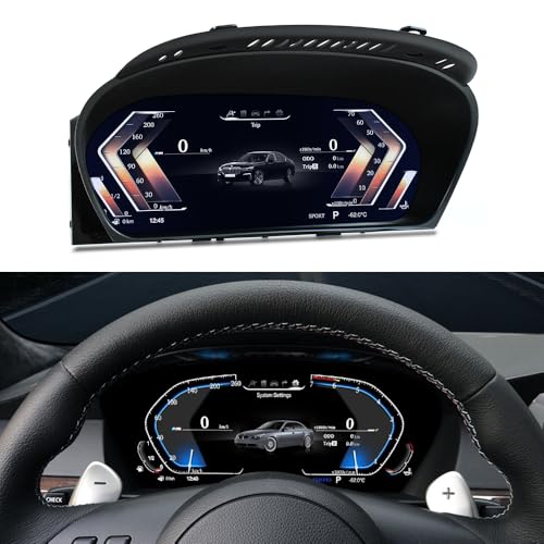 XUENAV Car Digital Instrument Cluster for 2004 2005 2006 2007 2008 2009 BMW 5 Series E60 E61 LCD Digital Panel Speedometer Dashboard Replacement Gauge Virtual Cockpit LCD IPS Screen Display