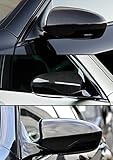 Direct Add-on Carbon Fiber Side Mirror Covers Caps Pair Compatible for 2012-2017 BMW F10 M5