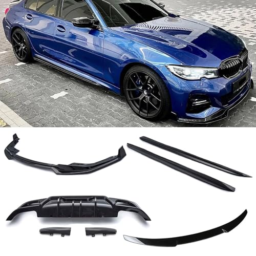 AUTRAGO Full Body Kits Compatible with 2019-2022 BMW 3 Series G20 M Sport (Gloss Black)