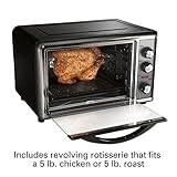 Hamilton Beach 31107D Convection Countertop Toaster Oven with Rotisserie, Extra-Large, Black and Stainless