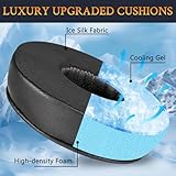 SOULWIT 70mm Earpads Replacement for Logitech Zone 300/Zone 301/Zone 305 Wireless Headphones, Ear Pads Cushions with Ice Silk Fabric, Noise Isolation Foam - Zone 300 CG Black