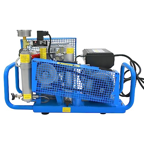 TUDIVING-4500Psi/300Bar/30Mpa Diving Air Compressor, Pcp Air Compressor, Scuba High Pressure Pump,High Pressure Diving Compressor for PCP Rifle/Paintball Air Gun (Automatic shutdown)