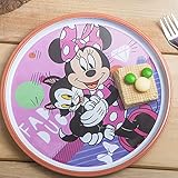 zak! 5-Piece Dinnerware Set, Disney Minnie Mouse - Durable Plastic & Stainless Steel - Includes Water Bottle, 8-Inch Plate, 6-Inch Bowl, Fork & Spoon - Suitable for Kids Ages 3+