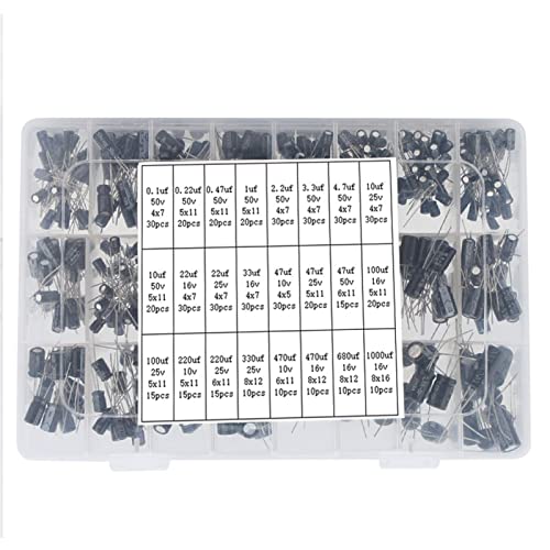 Capacitors 500Pcs/lot 16V-50V 24Values Electrolytic Capacitor Set 0.1UF-1000UF Mix Electrolytic capacitors Assorted kit DIY Electronic Pack