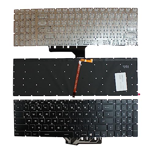 Power4Laptops German Layout Backlit Black Replacement Laptop Keyboard Compatible with MSI Gaming GE62 6QD-025CZ