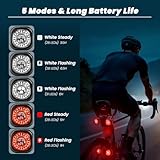 Luvan Smart Bike Light with Remote Controller-Sync Front & Rear LED Light Set, 5 Night & Daytime Mode | Turn Signals | Brake Lights, Rechargeable Bicycle Light for Night Riding, Dog, Running, Scooter