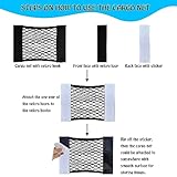 XIWUMOER 6Pack Mesh Cargo Net Car Storage Net Wall Sticker Organizer Pouch Bag Elastic Mesh Net with Tape Stickers for Trunk Storage Mesh Storage Holder for Cabinet Organize 6PCS (Different Sizes)