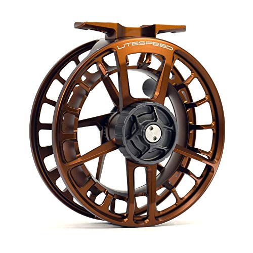 LAMSON | Litespeed F -5+ Fly Fishing Reel | All-Water | Super Arbor, Lightweight, Durable | Reel Whiskey | 4wt 5wt 6wt Size
