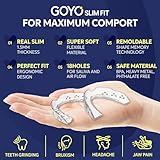 GOYO Slim FIT Pack of 4 Mouth Guard for Clenching Teeth at Night with Thermo Checker & Dental Case | Night Guards for Teeth Grinding | Custom-Fit & Custom Moldable Bruxism Sleep Night Guard