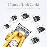 KEMEI Mens Hair Clipper Cord Cordless Clippers Hair Trimmer Beard Professional Haircut Kit for Men Rechargeable LED Display & Corded Rechargeable Grooming Kit KM-1986PRO