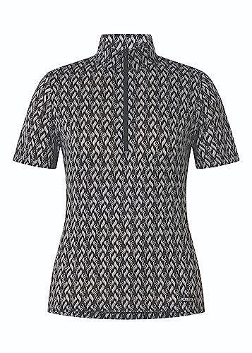 Kerrits Summer Ride Ice Fil Short Sleeve Shirt - Print Black Horsetails Size: S