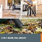 WORX 40V Leaf Blower Cordless with Battery & Charger, 3-in-1 Blower for Lawn with Vacuum and Mulcher, Cordless Leaf Blower with Brushless Motor, 2-Speed Control WG583 – 2 Batteries & Charger Included