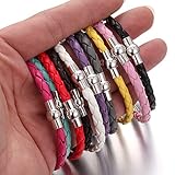 Lovglisten 10pcs Snap Bracelet Braided Snap Charm Button Bracelet fit DIY 18mm-20mm Snap Buttons