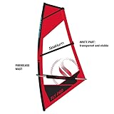 Spatium Inflatable Windsurfing Board and Sail Windsurf Board Sup Windsurf Paddle Board for Adults Windsurf Sail Red