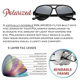 PolarSpex Kids Sunglasses - Polarized Aviator Sunglasses for Kids - Bendable Toddler Sunglasses for Boys &Girls, Age 2-8