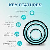 Furnhome Back Roller - Back Wheel for Deep Tissue Massage,Yoga Wheel for Back Pain & Stretching- Comfy Deep Tissue Massage Roller for Back（3-Pack）