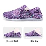 Spesoul Fuzzy House Slippers for Women Men Indoor Closed Back Lightweight Cozy Faux Furry Lining Barefoot House Shoes Slipper Socks for Bedroom Home Office Yoga Outdoor Walking Shoes 8.5-9.5 Women/6.5-7.5 Men