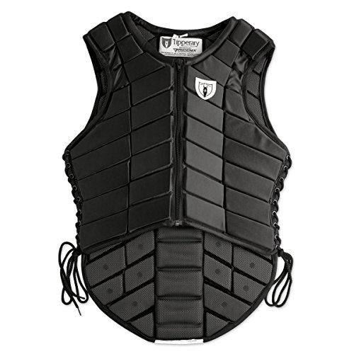 TIPPERARY EQUESTRIAN Horse Riding Eventer Vest - English Style Protective Horseback Riding Apparel - Flexible Customizable Fit Body Protector - Black - Small