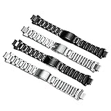 FIONOVB Watch Strap Compatible With Casio GSHOCK MTG-B3000 Solid Metal Watchbands MTG B3000 Modified Stainless Steel Adapters Connector(A black red)