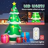 VIVOHOME 6FT Christmas Inflatable Outdoor Decoration, Christmas Tree, Navidad Blow Up Yard Decor with Built-in LED Light for Lawn, Garden, Party