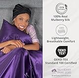 100% Pure Mulberry Silk Head Scarf | Women's Hair Wrap for Sleeping at Night | Maintains Style, Reduces Frizz, Aids Growth - Magenta