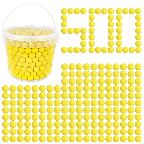 500 Rounds Refill Pack Balls Ammo Bulk Compatible with Nerf Rival Gun, TiopLior Yellow Foam Bullet Ball Replacement Refill Pack for Rival Blasters & Toy Blasters Gun(HIR, High-Impact Rounds)