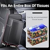 Car Tissue Holder For 120 Count Kleenex Box On Car Seat Side - Car Seat Storage Box With Mesh Bag, Tissue Box Cover Rectangular For Car, Car Seat Storage Hanging Bag, Practical Car Accessories - Black