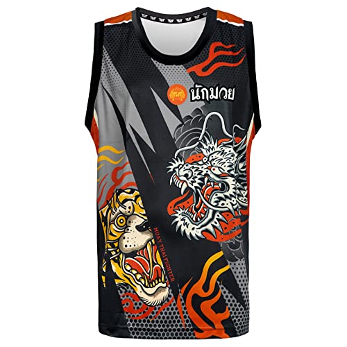 Tuff Sport Tank Top Muay Thai Boxing Vest Top Workout Shirt Sleeveless Gym Fitness Training (XXL, TUF-TT105)