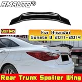 Rear Trunk Spoiler Wing for Hyundai Sonata 8 2011-2014 Rear Roof Spoiler Roof Wing Body Kit Car Accessories (Carbon Fiber Look)