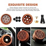 Essential Oil Car Diffuser, 2 PCS Car Aromatherapy Wood Diffuser with Vent Clip