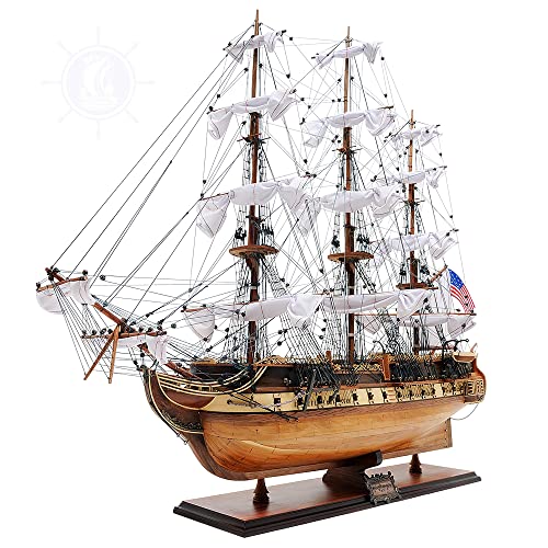 Old Modern Handicrafts Museum Quality USS Constitution Model Ship - Exclusive Edition - 38" L x 13" W x 32" H - Keen Attention to Intricate Details